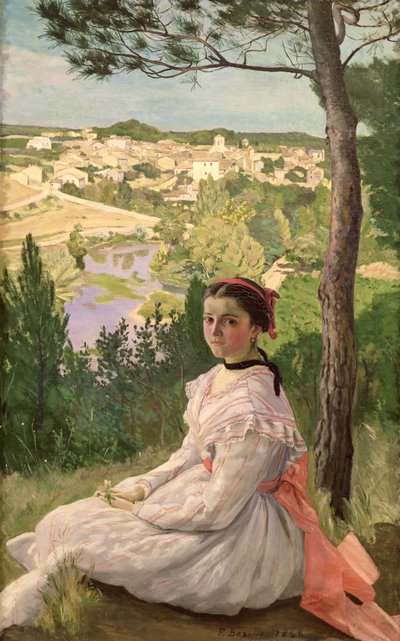 View of the Village, Castelnau, 1868 by Jean Frederic Bazille